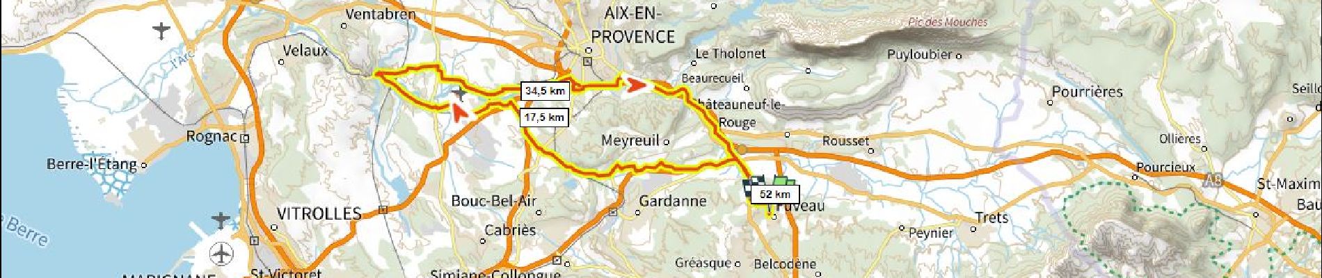 Percorso Bici da strada Fuveau - Roquevavour D580 par Luynes et Aix - Photo