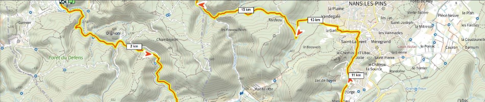 Percorso Mountainbike Saint-Zacharie - St Zacharie Nans 500m+ par les sources - Photo