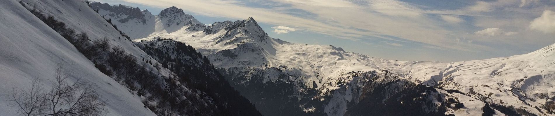 Tocht Ski randonnée Les Contamines-Montjoie - tricotage vers la pointe de Chaborgne  - Photo