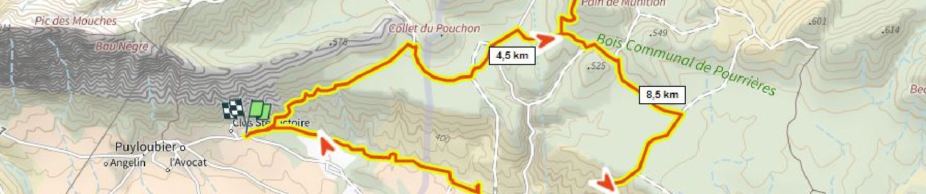 Tour Mountainbike Puyloubier - Le pain de munitions, Pourrieres D+ 370m à tester - Photo