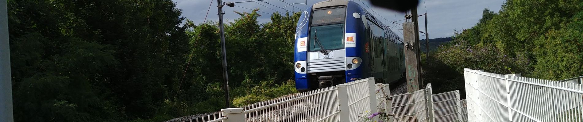 Tour Wandern Poses - les damps poses par pont sncf du manoir - Photo