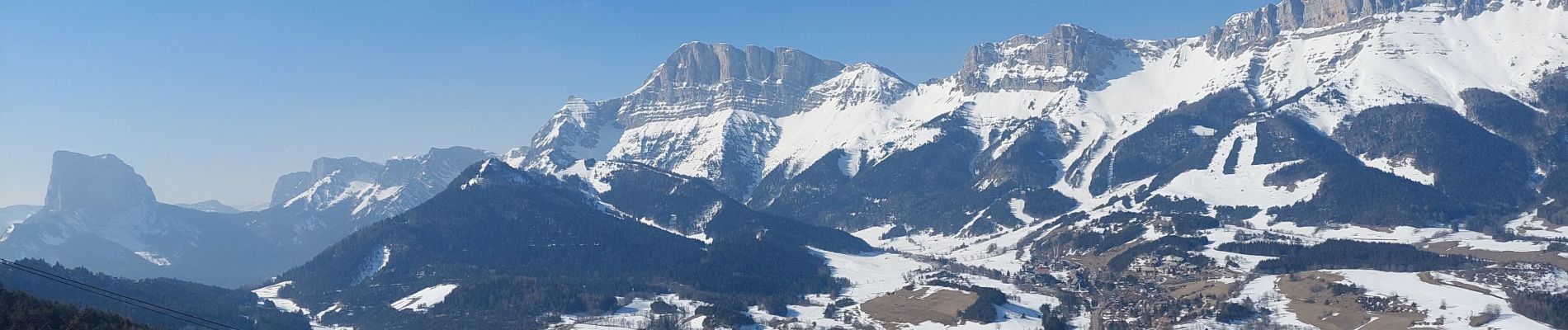 Randonnée Raquettes à neige Gresse-en-Vercors - Gresse en Vercors :pas du Serpaton-Rocher du Baconnet-Uclaire-pas du Bru - Photo