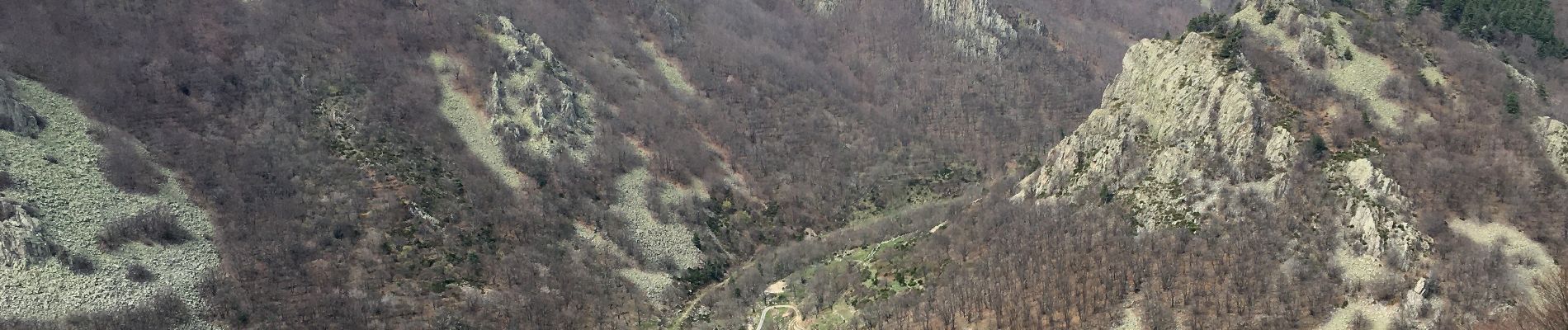 Excursión Senderismo Vallées-d'Antraigues-Asperjoc - Le Mazoyer - Le rocher des aigles - Photo