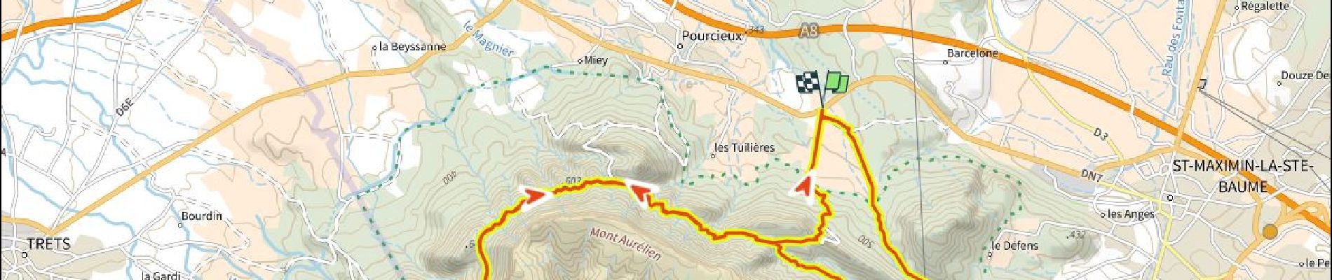 Tocht Mountainbike Pourcieux - Balcon Aurélien 670m+ - Photo