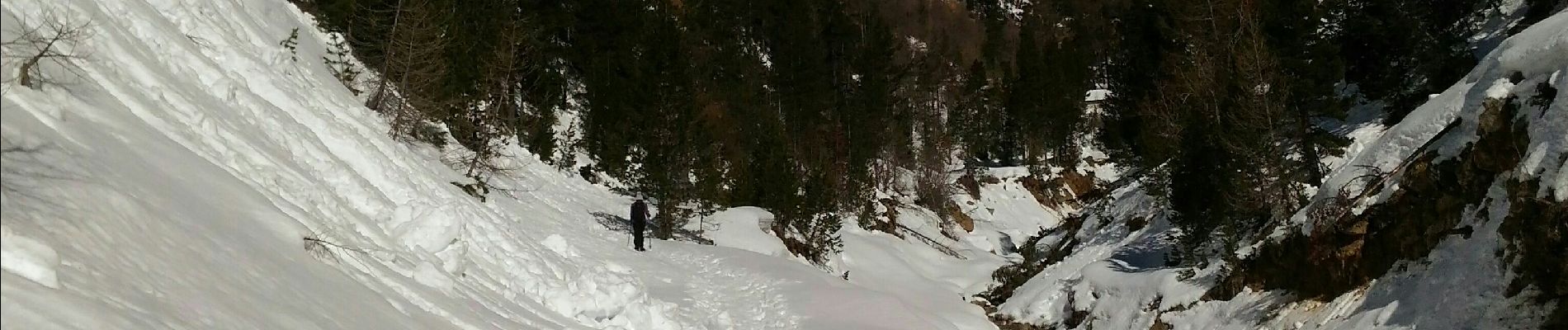Tocht Sneeuwschoenen Névache - Du gîte Les Mélèzets au col des Thures - Photo