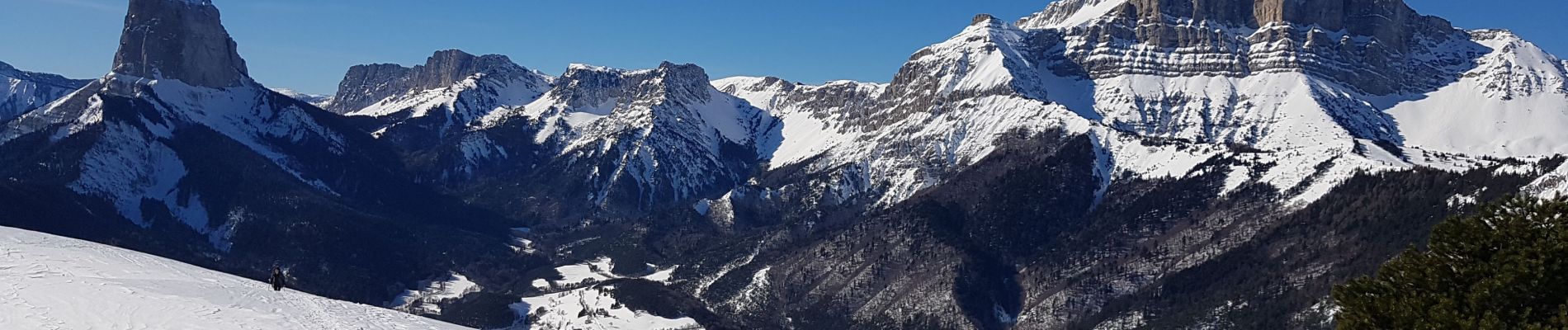 Randonnée Raquettes à neige Gresse-en-Vercors - Les Rochers du Baconnet - Photo