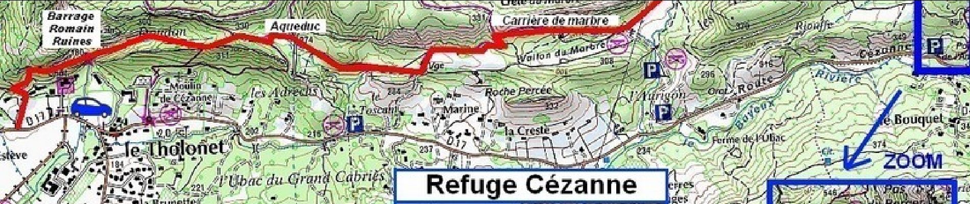 Randonnée Course à pied Le Tholonet - Sainte Victoire - refuge Cézanne - Photo