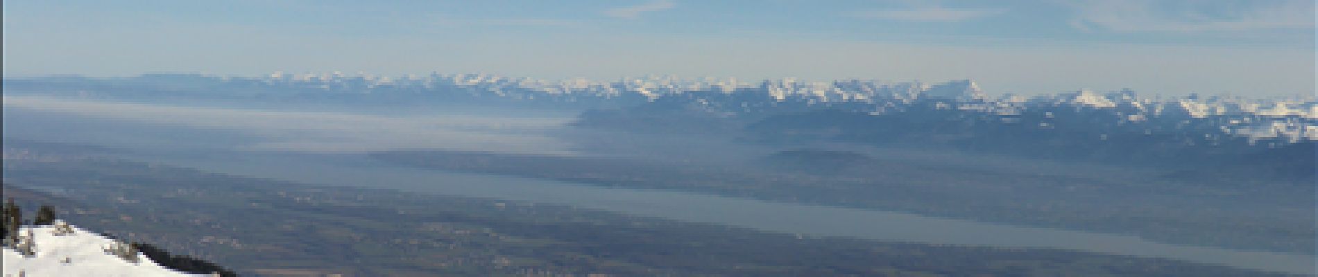 Point d'intérêt Sergy - Point de vue sur le Lac Léman et le Mont Blanc - Photo