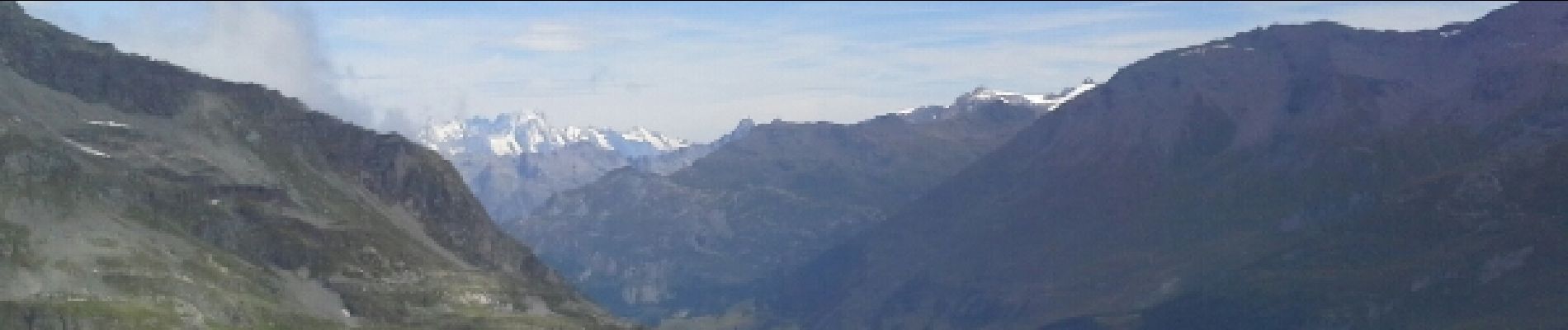 Point d'intérêt Tignes - vue sur le massif du mont blanc - Photo