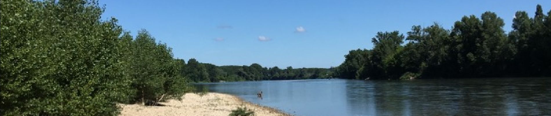 Point d'intérêt Sainte-Bazeille - plage de galets - Photo