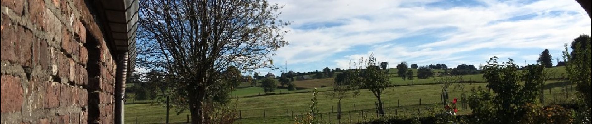 Tocht Stappen Herve - Charneux eglise - siroperie paysage merveilleux - Photo