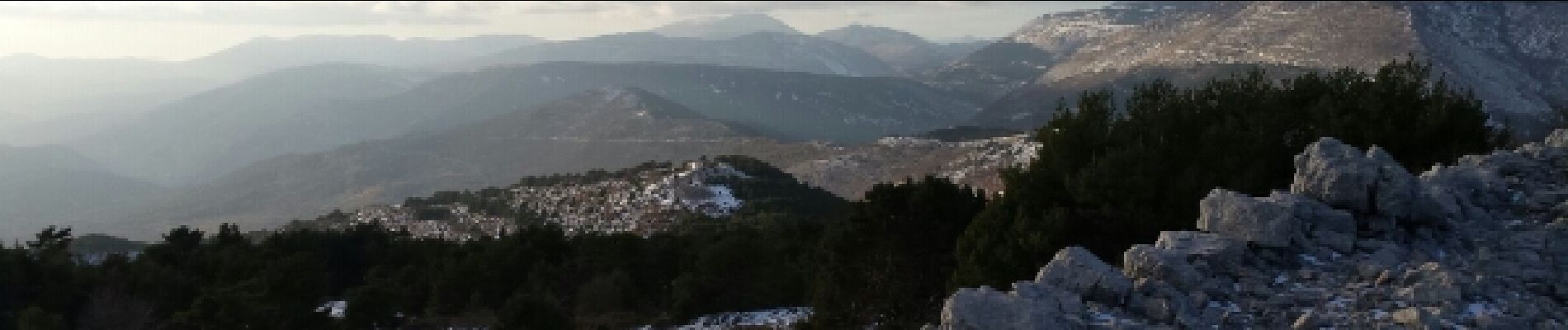 Randonnée Marche Saint-Vallier-de-Thiey - col du Ferrier dans la neige - Photo