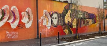 Point d'intérêt Paris - mur orange - Photo