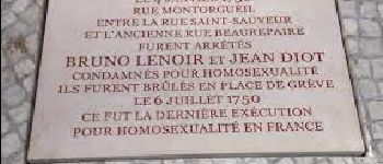 Point of interest Paris - Plaque des derniers amants homosexuels exécutés en France - Photo