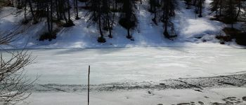POI Puy-Saint-Vincent - le lac des Hermes encore sous la glace - Photo
