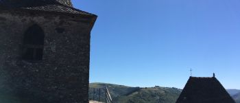 Point d'intérêt Conques-en-Rouergue - sommet de la ballade : clocher décale de vinzelle  - Photo