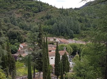 Randonnée Marche Saint-Laurent-le-Minier - St Laurent le Minier - cascade au village et grotte de l'Enjeau - Photo