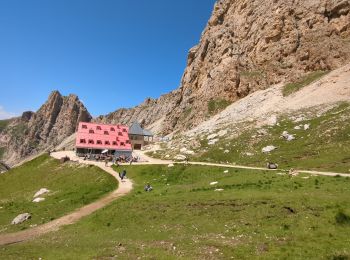 Randonnée Marche Kastelruth - Castelrotto - Seiser Alm - Refuge Tierser-Alpl - Photo