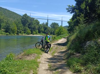 Randonnée Vélo électrique Millau - Millau= Saint Rome de Tarn=Saint Georges de Luzencon retour par la voie verte du viaduc - Photo