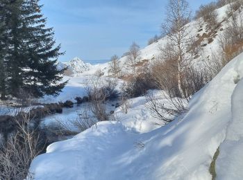 Randonnée Raquettes à neige Valmeinier - le lac vert Valmeiner Savoie - Photo