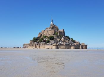 Randonnée Marche Le Mont-Saint-Michel - Le Mont St Michel,  Herbus, Sables, et Barrage de La Caserne. - Photo