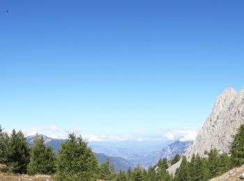 Tocht Stappen Méolans-Revel - Boucle Col des Terres Blanches - Croix Chateau Renard 20/09/19 - Photo