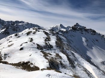 Trail Snowshoes Saint-Dalmas-le-Selvage - Croix de Carlé en Hiver - Photo