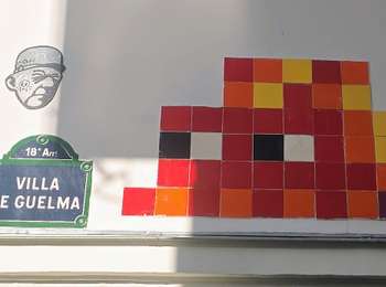 Tour Wandern Paris - Parcours Space Invaders de Barbes à Invalides 1140 points - Photo