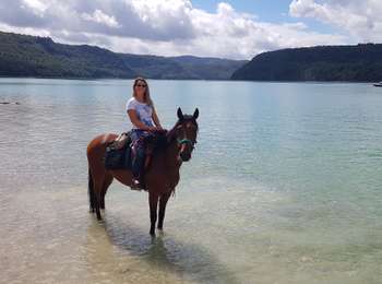 Trail Horseback riding Moirans-en-Montagne - rando Jura 2020 route J1 - Photo