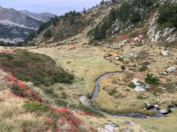 Tour Wandern Mérens-les-Vals - CHEMIN 2025 : le 03/10 6ème étape - Mérens-d’en-Haut - Porteille de Bésines - refuge de Bésines. - Photo