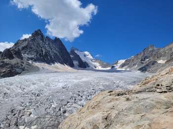 Excursión Senderismo Vallouise-Pelvoux - le refuge glacier blanc et le point de vue sur la barre - Photo