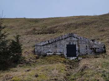 Trail Walking Chaux-Neuve - 2024-02-19_10h54m37_visorando-vue-sur-le-haut-du-tremplin-de-chaux-neuve-et-la-cascade-du-bief-bridaux - Photo