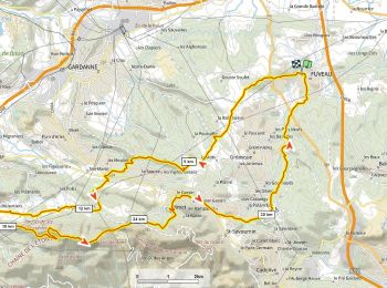 Tour Mountainbike Fuveau - Pilon du Roi D+780m par Château-bas - Photo