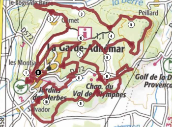 Trail Mountain bike La Garde-Adhémar - Circuit Rouge n°11 le Creux Rouge - Photo