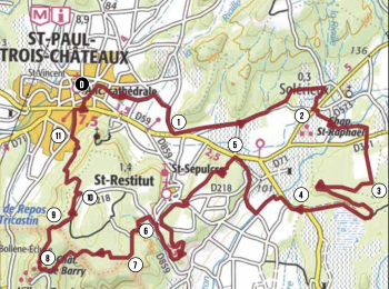 Tocht Mountainbike Saint-Paul-Trois-Châteaux - Circuit Rouge n°9 les Carrières de Ste Juste - Photo