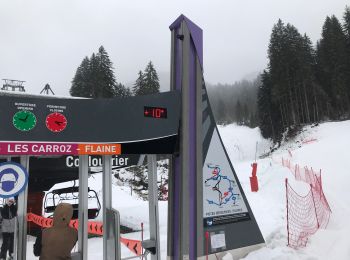 Tocht Alpineskiën Samoëns - Samoens ski solo sous la pluie - Photo