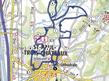 Trail Mountain bike Saint-Paul-Trois-Châteaux - Circuit Bleu n°7 Autour de Chanabasset - Photo