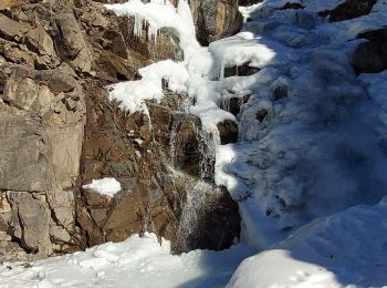 Trail Snowshoes Orcières - Orcière 23 - Prapic - Le Saut du Laïre - La grande cascade - 400 m - Photo