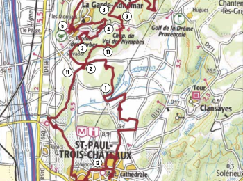 Percorso Mountainbike Saint-Paul-Trois-Châteaux - Circuit Rouge n°13 le Val des Nymphes gpx - Photo