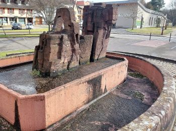 Tour Zu Fuß Bitsch - Weisser Senkrechter Strich auf gelbem Grund - Photo