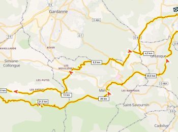 Trail Mountain bike Fuveau - 4 Termes, Chateau-bas, Siminane, Pilon, Col St-Anne, Mimet, Gréasque - Photo