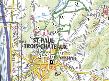 Trail Mountain bike Saint-Paul-Trois-Châteaux - Circuit Vert n°2 les Faubourgs de St Paul - Photo