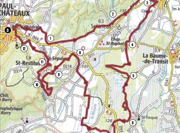 Trail Mountain bike Saint-Paul-Trois-Châteaux - Circuit Rouge n°12 la Chèvre d'Or - Photo