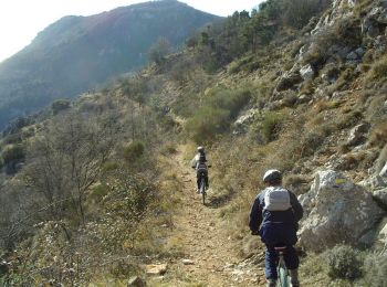 Randonnée V.T.T. Peille - Espace VTT FFC Sospel - N° 14 : Piste des Champions - Descente de Peille - Photo