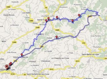 Tour Fahrrad Chazelles-sur-Lyon - Chazelles sur Lyon Col des Brosse Col de la Croix de Pars - Photo