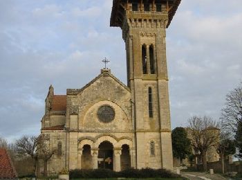 Tour Mountainbike Nomdieu - Le Nomdieu vers le point de vue de l'église de St-Lary  - Photo