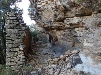 Tour Wandern Remoulins - Une léproserie sous les falaises de Castillon du Gard - Remoulins - Photo