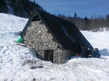 Randonnée Raquettes à neige Lées-Athas - cabane d'icheous - Photo