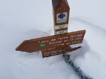 Tocht Sneeuwschoenen Caussols - isola direction lac terre rouge B 92 - Photo