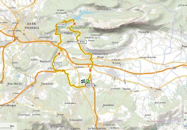 Trail Mountain bike Fuveau - La corniche des 2 barrages de Ste Victoire - Photo